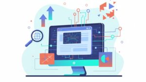 Анализ трафика домена mirsud-ak.ru, иллюстрация для статьи об аудите сайта, современный стиль.