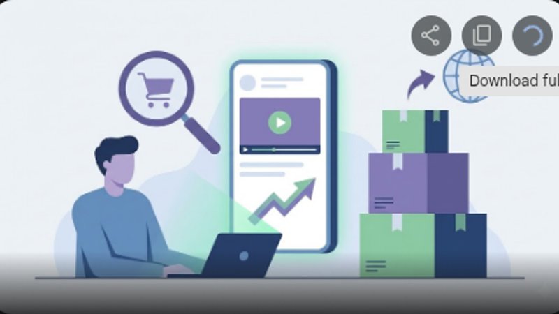 Современная иллюстрация для статьи о TikTok Arbitrage, чистый стиль, без текста и водяных знаков.